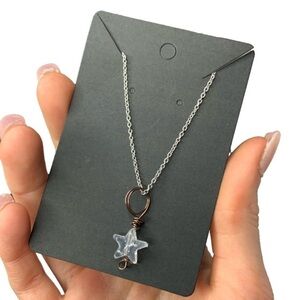Clear star necklace